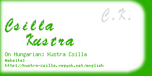csilla kustra business card